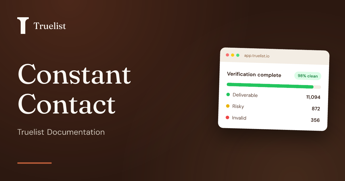 Constant Contact | Truelist Docs