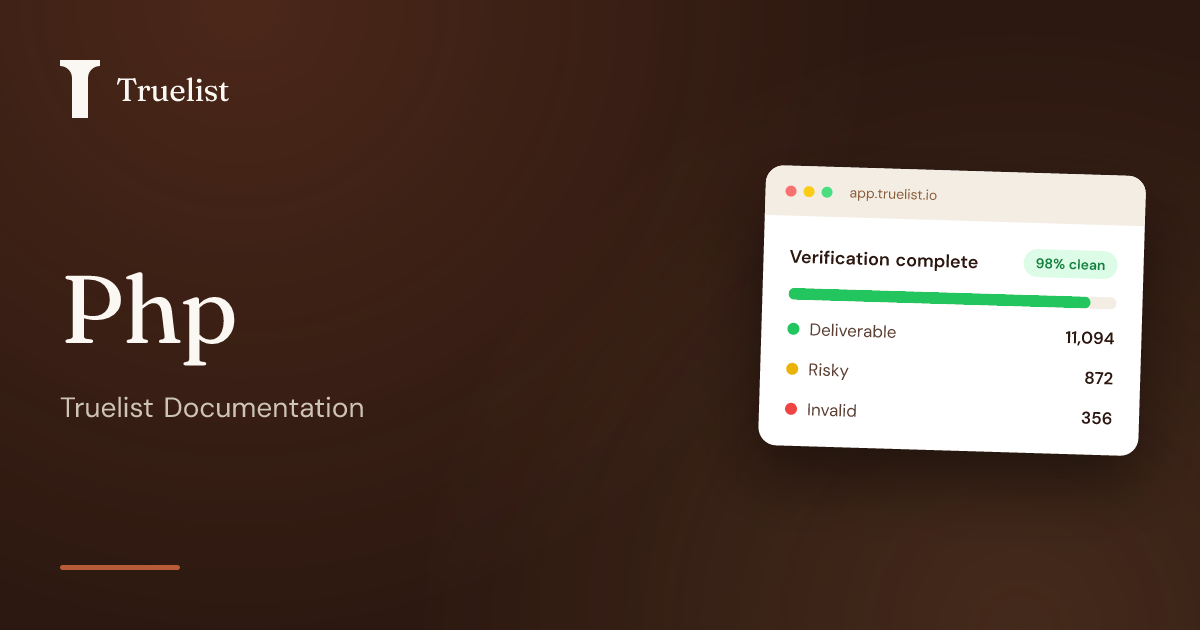 Truelist - PHP SDK