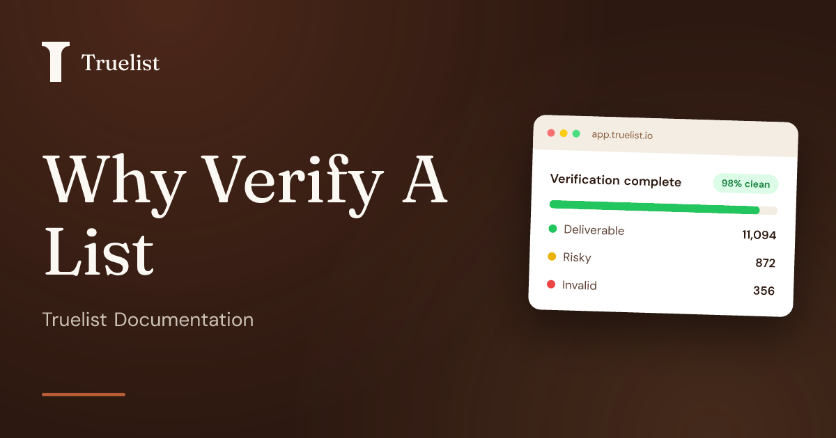 Truelist - Why verify a list?