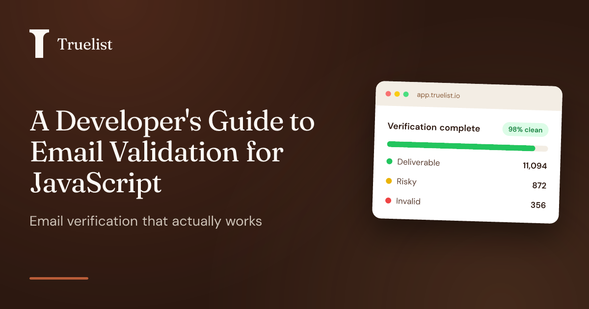 A Developer's Guide to Email Validation for JavaScript