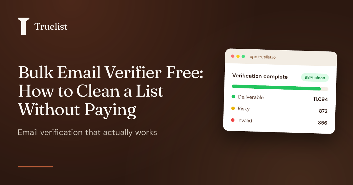 Bulk Email Verifier Free: How to Clean a List Without Paying