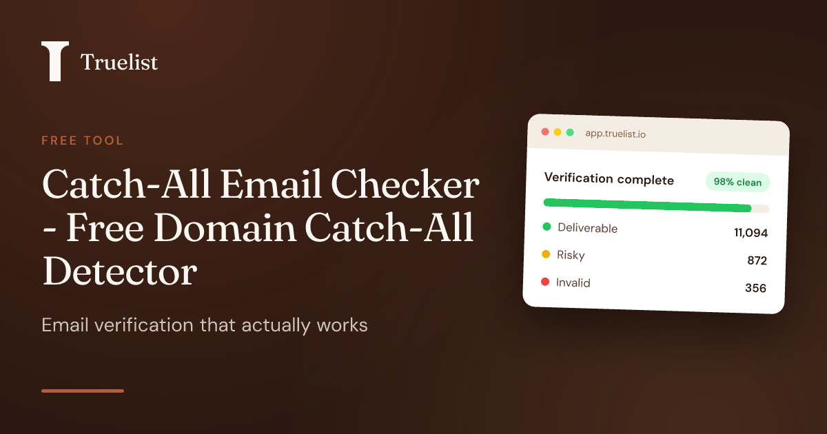 Catch-All Email Checker - Free Domain Catch-All Detector | Truelist