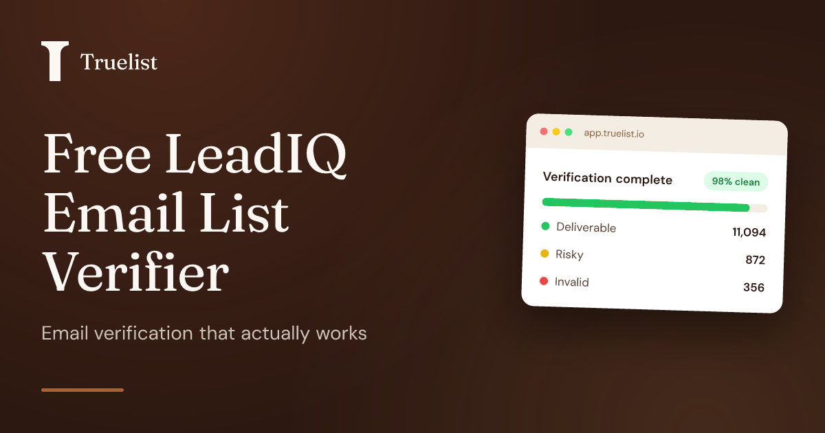 Free LeadIQ Email List Verifier | Truelist