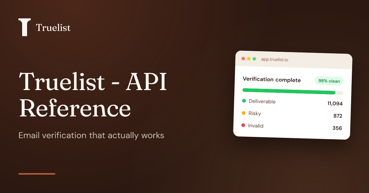 Truelist - API Reference