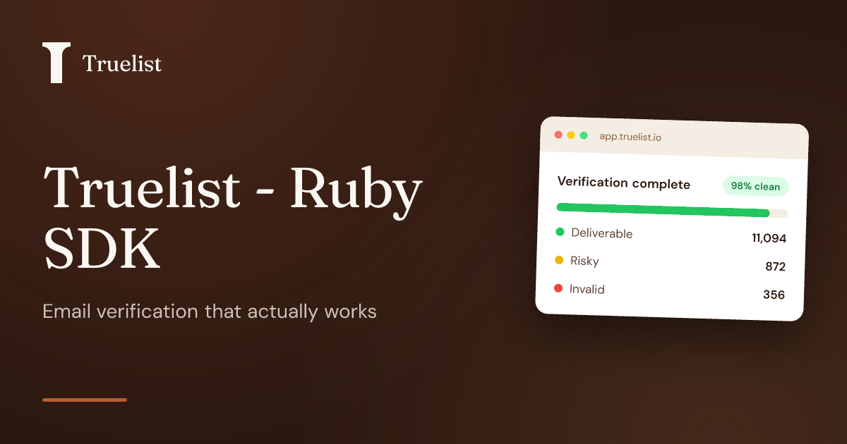 Truelist - Ruby SDK