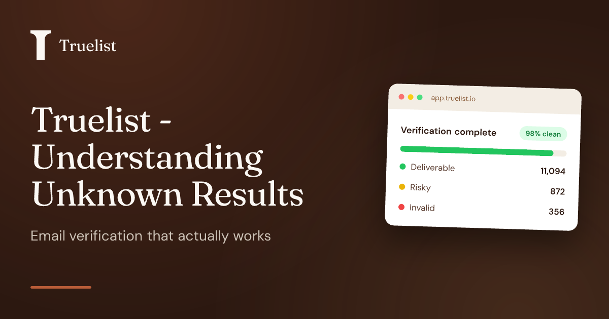 Truelist - Understanding Unknown Results